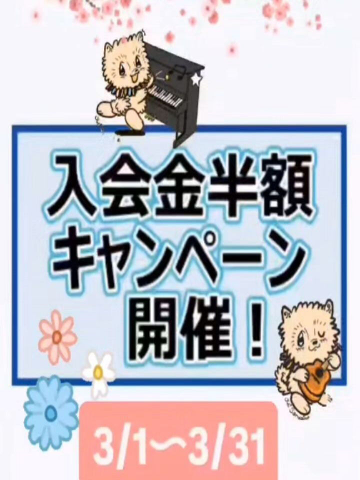 【3月入会金半額キャンペーン🙌】